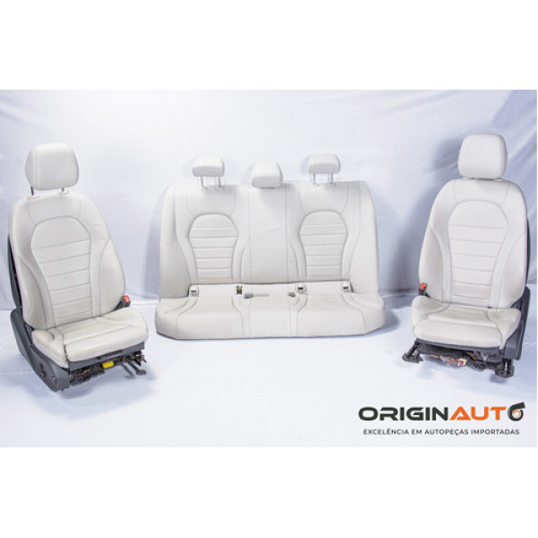 Jogo De Bancos Mercedes C250 W205 18-21 Branco Detalhe