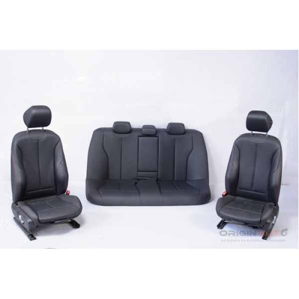 Jogo Bancos Elétricos Costura Vermelha Bmw 320i F30 2016